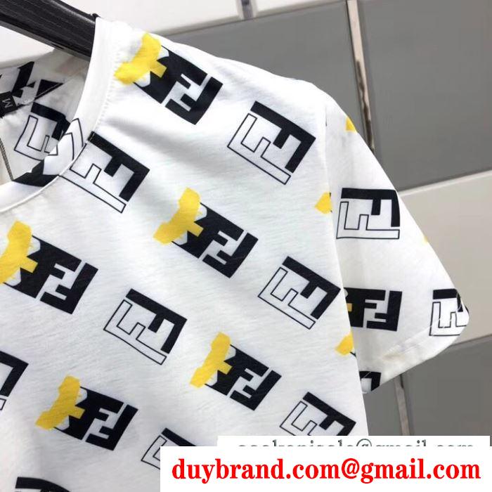 3色可選 2019夏もゆったり着こなし 半袖Tシャツ 品の良い優秀さコレクション フェンディ FENDI 期間限定、お得に買うべき