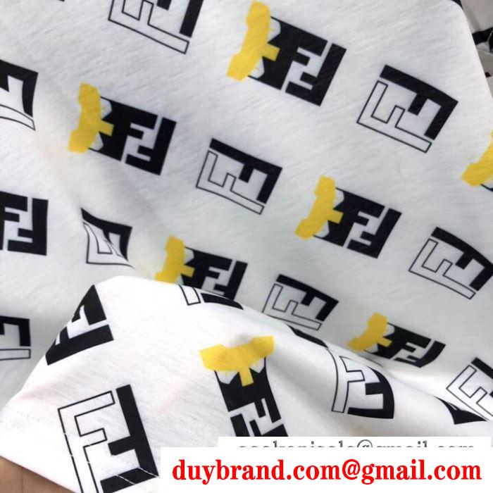3色可選 2019夏もゆったり着こなし 半袖Tシャツ 品の良い優秀さコレクション フェンディ FENDI 期間限定、お得に買うべき