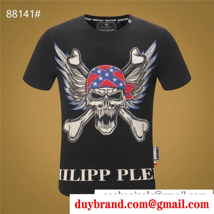 2019年春夏シーズンの人気 philipp plein tシャツ/半袖 2色可選顧客セール大特価 フィリッププレイン 抜け感のあるスタイルが完成