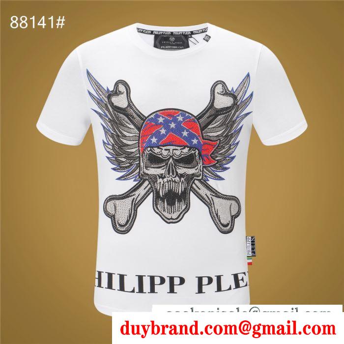 2019年春夏シーズンの人気 philipp plein tシャツ/半袖 2色可選顧客セール大特価 フィリッププレイン 抜け感のあるスタイルが完成
