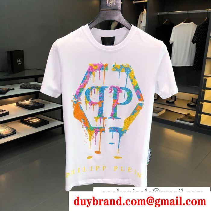Tシャツ/半袖PHILIPP plein きれいめな印象で着こなし 2色可選フィリッププレイン 春夏2019年の最新アイテム