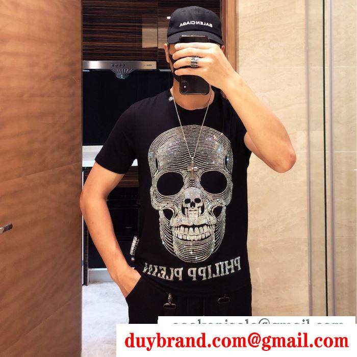 2019春夏は人気定番 philipp plein tシャツ/半袖 2色可選フィリッププレイン 風合いが魅力 ファッションに新しい色