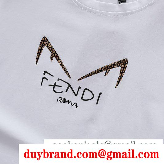2色可選 明るく爽やかな雰囲気に フェンディ FENDI 普段着にも合わせやすい  半袖Tシャツ今年春夏も大人気