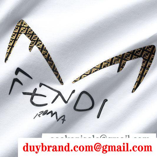2色可選 明るく爽やかな雰囲気に フェンディ FENDI 普段着にも合わせやすい  半袖Tシャツ今年春夏も大人気
