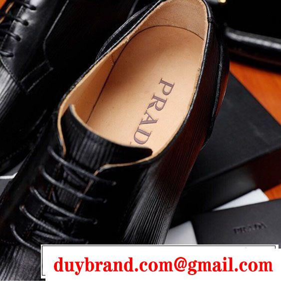 発表の新作モデル 革靴 PRADA 限定品 人気No.1 プラダ 2色可選【2019春夏】最新コレクション
