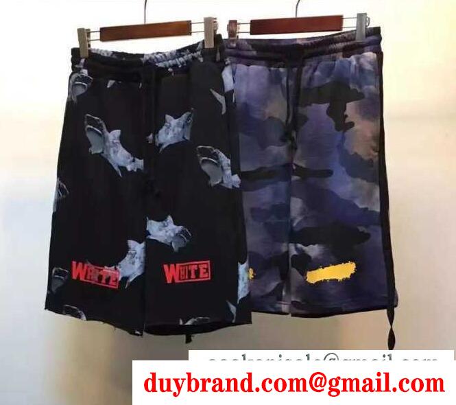 目玉モデル　OFF-WHITE オフホワイト　おしゃれ感ショートパンツメンズ ブランド