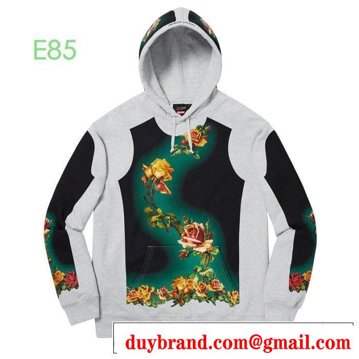 もちろん相性抜群 Supreme x Jean Paul Gaultier Floral Print Hooded Sweatshirt   2色可選  パーカー