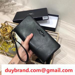 Xu hướng bằng sáng chế mới armani armani thư đặt hàng dài ví nam thanh lịch bền bỉ một phạm vi rộng