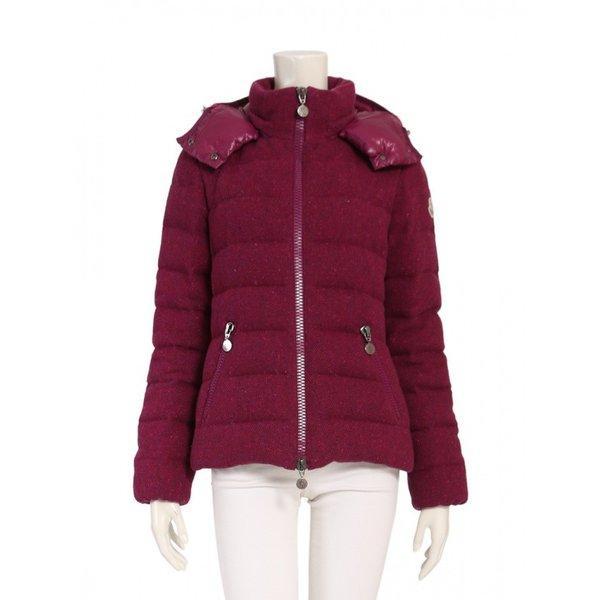 Moncler Moncler Astere Giubbotto Tweed Down Wosh Wool Purple Ladies Order