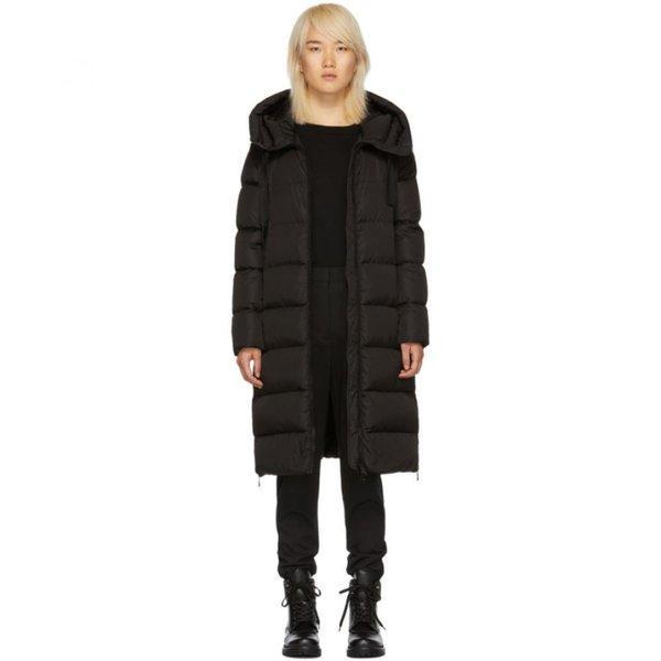Moncler Ladies Down Áo khoác ngoài bên ngoài màu đen xuống áo khoác Garrot: HC -182111F061035: Fermart Fermart 3