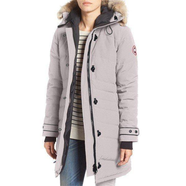 Áo khoác ngỗng canada / Blouson Outer Ladies Canada Goose 'Hooded Down Parka với đá sói chính chính hãng đá vôi: 36-CAS4HLFZBH-484E