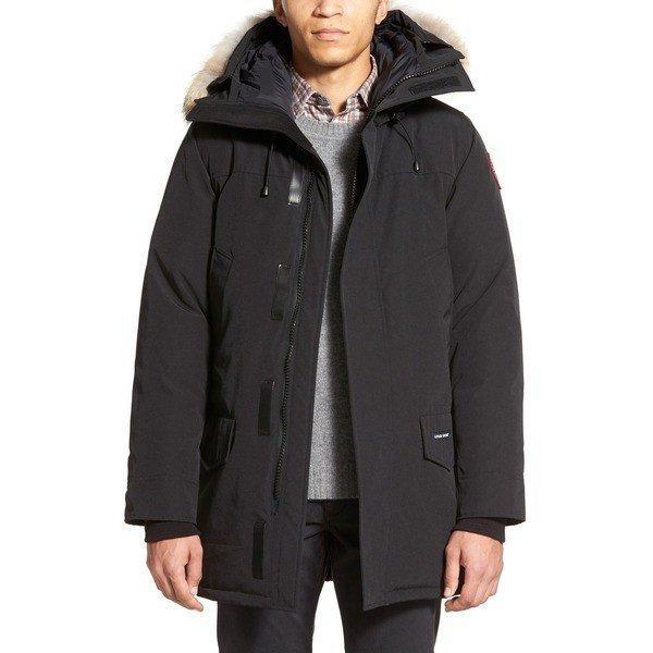 Áo khoác ngỗng canada / blouson outer nam canada ngỗng Langford slim phù hợp với parka với sói sói chính hãng màu đen