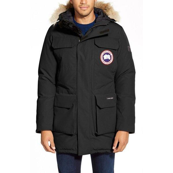 Canada Goose Men Court Outer 'Citadel' Slim Fit Parka với Coyote Fur chính hãng Black: DP3-1103607-163173: