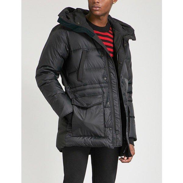 Canada Goose Parker / Áo len nam Silverthorne Hooded Quilted Hooda Parka Jacket Black _-_ Noir: 37-1MFOK05IAW-G38S