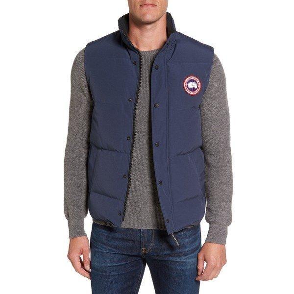 Áo khoác ngỗng canada / blouson nam canada ngỗng garson quilted xuống vest hải quân