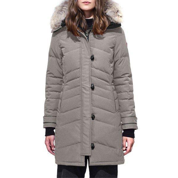 Canada Goose Parker / áo len bên ngoài Ladies Canada Goose Lorette Fuded Down Parka với Coyote Coyote Fur Trim Đá vôi: 36-Z14YMBHFBU-484E: ASTY-SHOP2