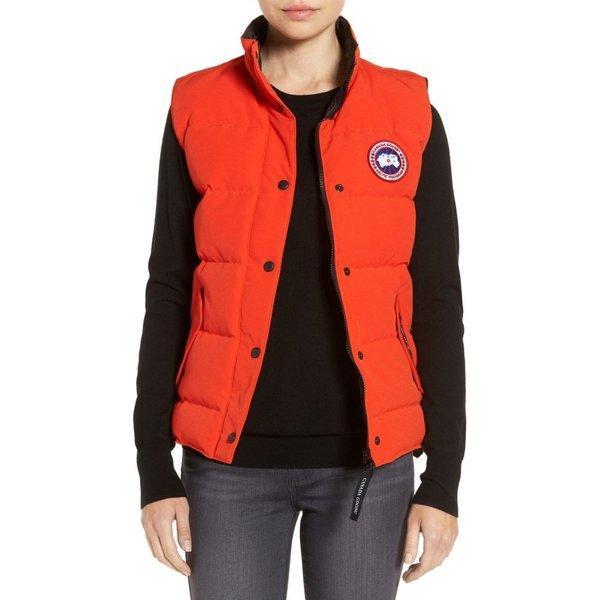 Canada Goose Canada Goose Ladies TỐT NHẤT GIR TOPS 'Tự do' Slim Fit Down Vest Monarch Orange: DP3-956984-585703: