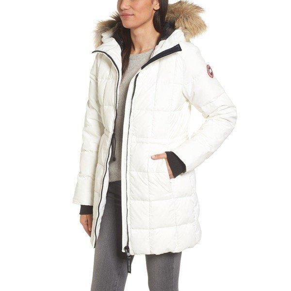 Áo khoác ngỗng canada / Blouson Outer Ladies Canada Goose Bechwood xuống Parka với Coyote chính hãng