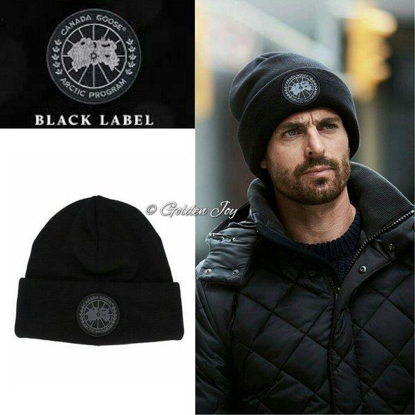 Canada Goose Canada Goose Black Unisex Wool-Watch-Cap-Blacklabel