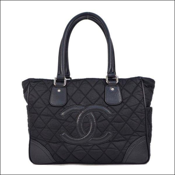 Paris New York Line Nylon Quilting TOTE Túi A33100 Đen Ladies Matrasse Coco Mark Mail đặt hàng