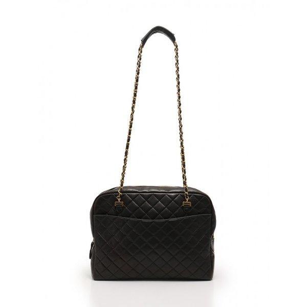 Matrasse Tote Chain Túi vai Ram Skin Black Gold Cham