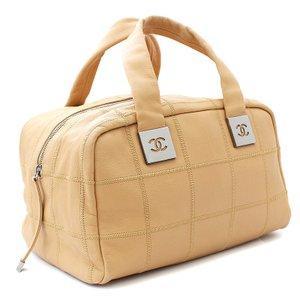 Túi sô cô la minoboston ladies da trứng cá muối màu be túi xách A24184