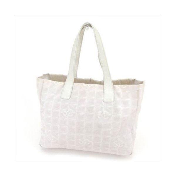 Túi chanel Túi TOTE LINE MỚI LINE TOTE MM MM Xám màu xám tím trắng Ladies Túi Đơn đặt hàng