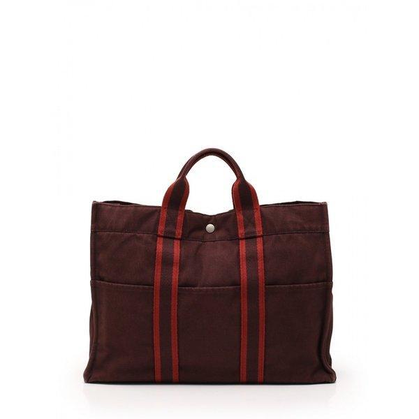 Hermes Hermes Focktu MM TOTE Túi Canvas Bordeaux Ladies đã sử dụng: 218595: Cửa hàng reclo Yahoo -Mail Đơn hàng Mua sắm