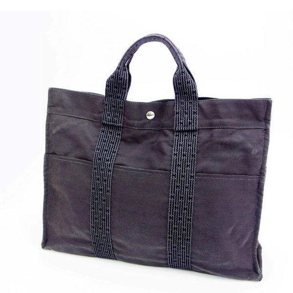Hermes Hermes Túi TOTE Túi Line Air Line Line Tote MM Grey Black Ladies đã sử dụng Túi