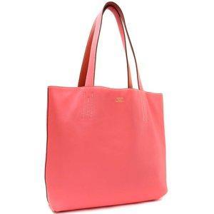 Hermes Duble Sense 28 Túi Tote có thể đảo ngược Giọng phụ nữ Iift Rose Lips Stick Sangine