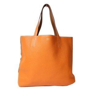 Hermes Hermes Dubble Sense 45 Toryon Lemance Orange × Vàng □ R Túi tote băm nhỏ (đã qua sử dụng): 280818022: Brans