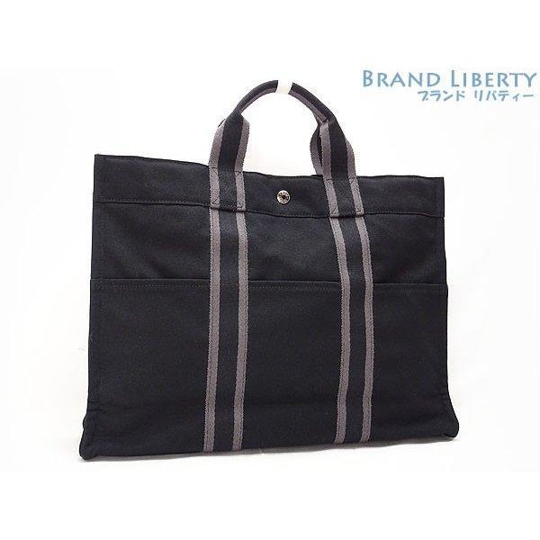 Hermes không sử dụng Foolto MM TOTE Túi xách túi Bag Bạo sinh doanh nghiệp màu xám đen: 06868: Thương hiệu Liberty -Mail Order Mua sắm