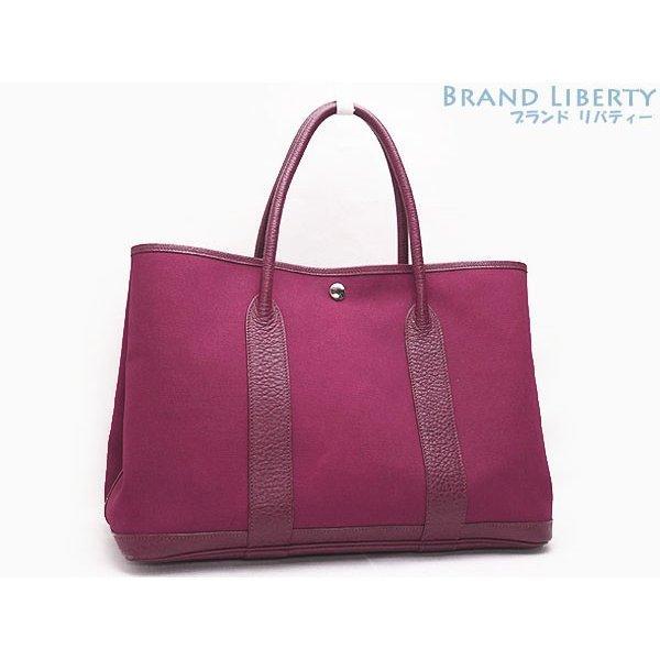 Beauty Hermes Garden Party PM TOTE Túi xách Rouge Một sơ bộ Bordeaux □ P: 05920: Thương hiệu tự do