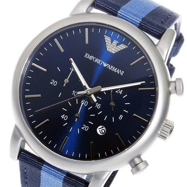 Emporio Armani Armani Chrono Quartz Men Watch AR1949 Blue: 522280: Samyahoo!