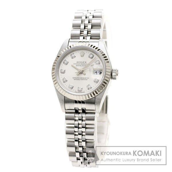 Rolex Rolex 69174G DateJust 10p Đồng hồ kim cương Đồng hồ không gỉ Ladies Lệnh gửi thư