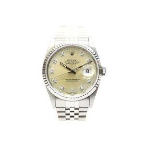 Rolex Rolex Ngày chỉ x 16234 WG White Gold kết hợp 10p Kim cương xem xem đơn đặt hàng qua thư cho nam giới mua sắm