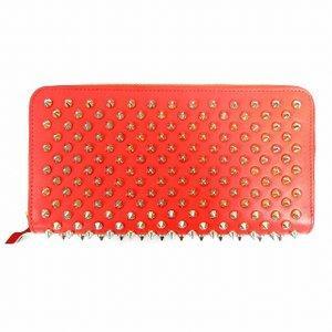 Christian Lubutan Christian Louboutin Long Wallet Panetone Wallet Wallet Spike Round Fastener Leather Capyine ☆ Giá rẻ ★ Đặt hàng qua thư