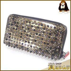 Ví dài Christian Louboutin 1175058 Studs Leather Khaki Metal Gold Men đã sử dụng: 0226051800201: Cửa hàng Hatako Yoshimura -Mail Đơn đặt hàng Mua sắm Mua sắm Mua sắm