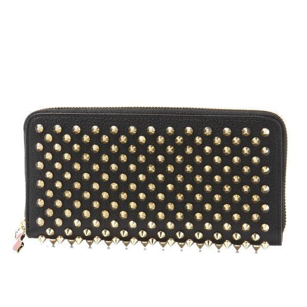 Christian Louboutin Christian Loubrovtan tròn Fastener Long Wallet Panetone Spike