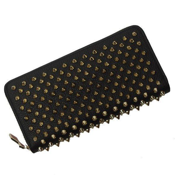 Christian Lubutan Christian Louboutin Ví nam giới tròn Fastener Long Wallet Panettone Panetone Spike Studs Black+Gold 1185059: LB9505811 -BK: Camino -Mail Đơn đặt hàng Mua sắm Mua sắm Mua sắm Mua sắm Mua sắm