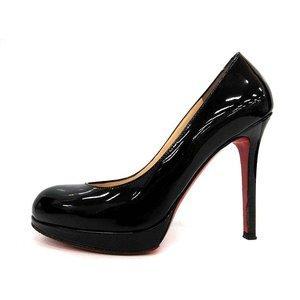 Christian Lubutan Christian Louboutin bơm pin gót chân men đen