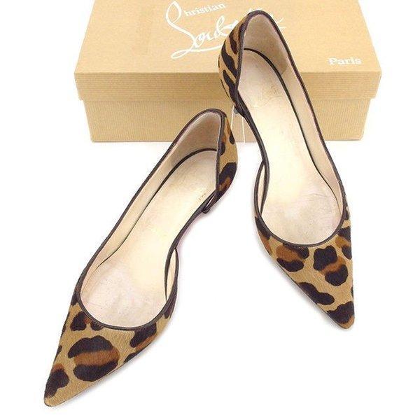 Christian Louboutin Christian Louboutin Pumps Leopard 35 BEIGE Brown Ladies đã sử dụng máy bơm: T1684: Ngày thương hiệu Tokyo -Mail Đơn hàng Mua sắm