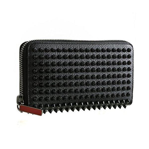 Christian Lobutin Christian Louboutin 1165044 M Panetton Walet Calf Empire/Spike CM53 Black/Black Rount