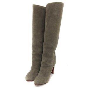 Christian Lubutan Christian Louboutin Boots dài Vicky Botta 120 Suede Royal Suede Grey 365 180618K Ladies Mail Order Mua sắm
