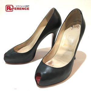 Christian Louboutin Christian Lubutan Mở Bơm giày Bơm Đen Ladies Mails Mua sắm Đơn đặt hàng