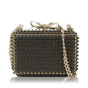 Christian Louboutin Christian Louboutin Chuỗi Mini Shoulder Túi Túi ly hợp Túi màu đen Ladies Lệnh gửi thư