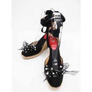 Christian Lubutan Christian Louboutin Sandal Lace Up Jude Black Ladies [đã sử dụng] [Vector đã sử dụng quần áo]: 111-901804160032: Thương hiệu vector bán hàng quần áo thứ hai -hand