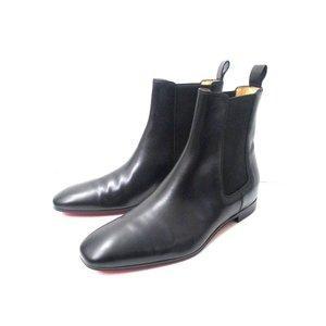 Christian Lubutan Christian Louboutin bên Gore Boots da đen đen 361/2 ☆ AA ★ Ladies [đã qua sử dụng] [Vector đã qua sử dụng]: 107-901710100006: Thương hiệu quần áo cũ vector -Mua sắm đơn đặt hàng Mua