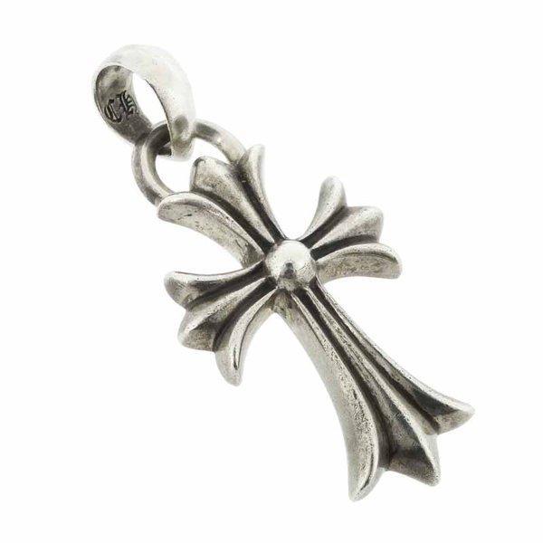 Chrome Hearts/Chrome Hearts Small Ch Cross W Bail Vòng cổ áo cổ Kích thước vòng cổ nam Đồ đơn đặt hàng