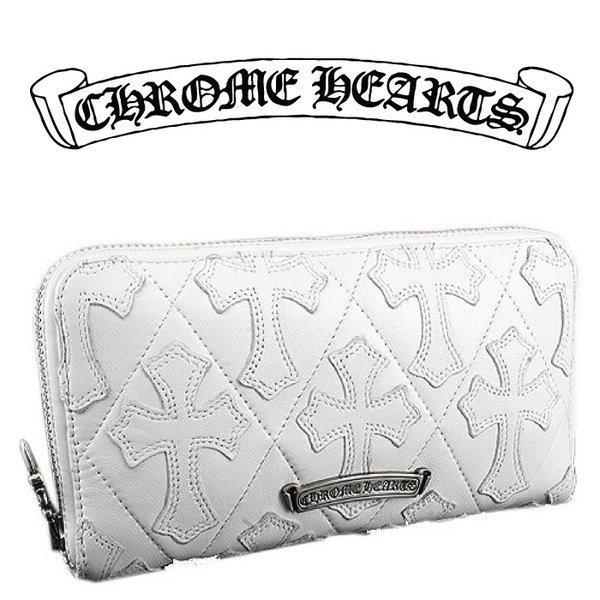 Chrome Hearts Chrome Hearts Round Zip Long Wallet White Rare Color Cross: ChromeHearts-item-0037: Tấm thời trang Yahoo!